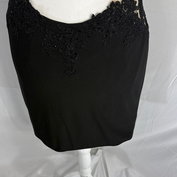 Madison James Black Lace Illusion Mini Dress Sz 8 - Picture 10 of 10